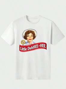 Litte Debhee Hee Debbie Parody Meme T Shirt Casual Digital Print 220g Pure  Heavy 100% Cotton T Shirt,Tops Little DebHee Hee T-Shirt – Funny Parody Meme Graphic – 220G Heavy Cotton – Soft & Comfortable Unisex Tee 90s Little Debbie Parody Shirt – 'DebHee Hee' Meme Tee – Vintage Washed Cotton – Comfortable Unisex Fit DebHee Hee Graphic Tee – Oversized Meme Shirt – 220G Premium Cotton – Y2K-Inspired Streetwear Funny Snack Lover Gift – Little Debbie Parody T-Shirt – Soft 220G Cotton – Novelty Meme Present Washed 'DebHee Hee' Parody Tee – Faded Meme Graphic – 220G Heavy Cotton – Retro Comfort Fit Camiseta Parodia De Little Debbie – Estilo 'DebHee Hee' – Algodón 220G – Prenda Holgada Unisex Subtle 'DebHee Hee' Shirt – Small Parody Graphic – Soft 220G Cotton – Understated Humor His & Hers DebHee Hee Tees – Funny Matching Meme Shirts – 220G Cotton – Couples Outfit Rare DebHee Hee Parody Tee – 220G Premium Cotton – Limited Edition Meme Merch - White - View 1
