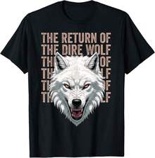 The Return Of The Dire Wolf 2024-2025 T-Shirt@Asc Gifts For Husband - 黑色 - 查看 1