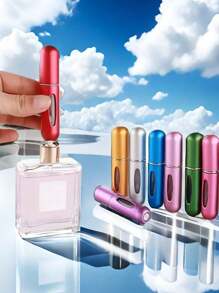 1pc Mini Refillable Travel Perfume Atomizer Bottle, Made Of Durable Aluminum Alloy, Compact & Portable, Suitable For Travel & Outdoor Use, Can Be Filled With Customized Perfume, Enhances Personal Charm, Adds Ritual To Life, Boosts Confidence & Mood. Ideal Gift For Girls, Women, Moms, Boyfriends, Home & Bathroom Decor, Great For Valentine's Day, Mother's Day (Random Color & Style)