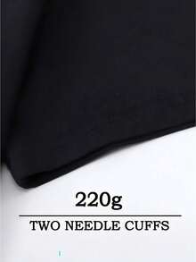 Unisex Casual T-Shirt With Bold "Bang Bang Niner Gang" Text Print Casual Soft Short Sleeve Pure Cotton 220gsm T - Shirt - Black - View 6