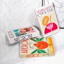 3pcs Cocktail Series Fake Books For Decoration Simulation Book Storage Box Coffee Table Books Ornaments Villa Hotle Home Decor Suitable For Many Scenarios (Room Decor, Home Decor, Bedroom Decor Living Room Decor, Office Decor, Bathroom Decor, / Desktop Decor, TV Cabinet, Lobby, Bookshelf) Various Holiday Gifts. - Multicolor - View 13