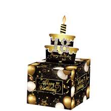 1 件全新生日派对装饰数字贴纸存钱罐，附带 2 件可更改年龄的数字贴纸，生日派对礼物存钱罐，现金盒，惊喜礼物