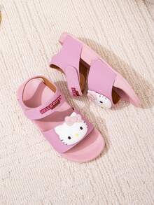 SANRIO Sandalias de dibujos animados  de , zapatos de dibujos animados, sandalias casuales con suela gruesa para niños, nuevo diseño, estilo deportivo y de playa, planas, lindas, transpirables y antideslizantes con suela gruesa para interiores, hogar y baño - Rosa vieja - Ver 5