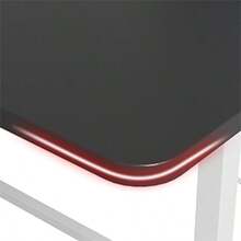 Scrivania per computer, in legno e metallo, per ufficio, portante, con slot per schede e funzione pieghevole, 90x56x75cm - nero - Visualizzare 8