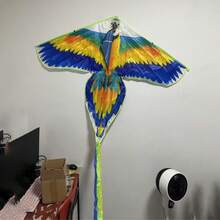 1 طائرة ورقية بشكل بغبغاء + 100 سم طول طائرة بغبغاء ورقية، مناسبة للمبتدئين، تطير بسهولة مع نسيم الهواء، ملونة وجميلة، مناسبة جدًا للبالغين، مثالية للأنشطة العائلية الخارجية، لالاستمتاع بالمرح اللانهائي في الحدائق والشواطئ والأراضي المفتوحة - متعدد الألوان - مشاهدة 10