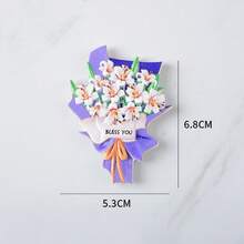 Bouquet Fridge Magnetic Decal 3D Magnetic Refrigerator Patch Delicate Decorative Magnet For Home - Multicolor - View 16