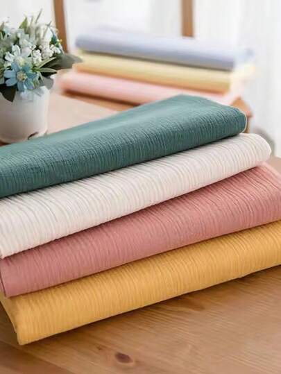 1 pièce Tissu 100% coton double couche, résistant aux froissements, doux et agréable à la peau, pré-coupé en taille 36 pouces x 53 pouces (19 pouces x 53 pouces), tissu à coudre soi-même, mousseline de coton, convient pour la couture artisanale et la confection de pyjamas, couvertures, robes, peignoirs, vêtements d'intérieur, serviettes, serviettes de bain, etc.
