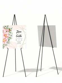 1 Giá đỡ giá vẽ có thể gập lại để trưng bày trên sàn Giá đỡ biển báo Chân máy màu đen cho biển báo đám cưới và áp phích Giá đỡ bảng chào mừng, Giá đỡ giá vẽ bằng kim loại có thể điều chỉnh trên sàn lớn Đế màu đen Quà tặng Phục sinh - Nhiều màu - Xem 1