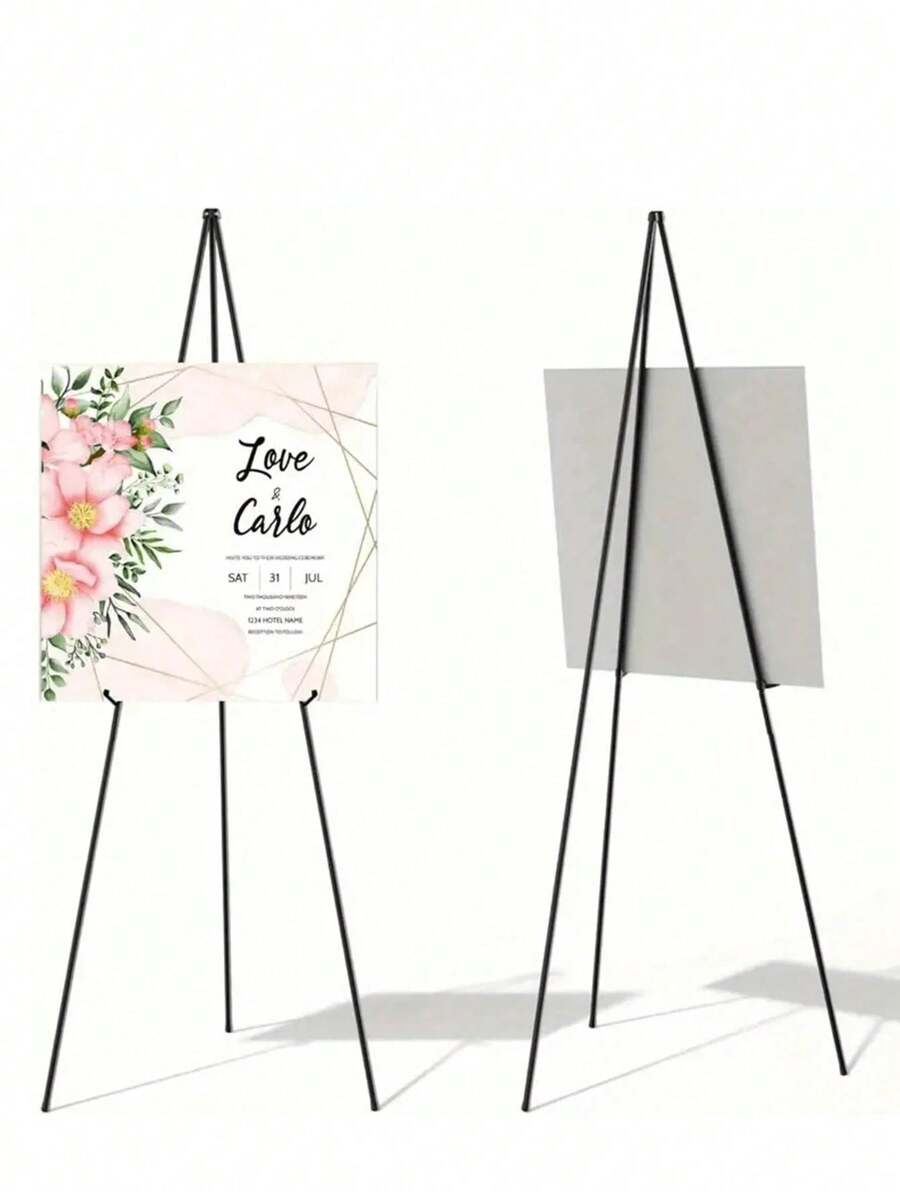 1 Giá đỡ giá vẽ có thể gập lại để trưng bày trên sàn Giá đỡ biển báo Chân máy màu đen cho biển báo đám cưới và áp phích Giá đỡ bảng chào mừng, Giá đỡ giá vẽ bằng kim loại có thể điều chỉnh trên sàn lớn Đế màu đen Quà tặng Phục sinh - Nhiều màu - Xem 1