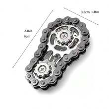 1Pc Metal Gear Chain Fidget Toy, Relieve Stress By Rotating Bicycle Chain With Hands, Multiple Ways To Play,Teen Gift, Desk Toy - Multicolor - View 15