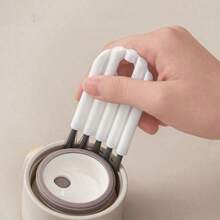 Cleaning Brush - Multi-Purpose Cleaning Brush - PP*Nylon Material - Multi-Purpose Cleaning Brush - Suitable For Cleaning Cup Lids, Kettle Lids, Bottle Nipples And Other Crevices And Corners - 1pc/2pcs - White/Grey/Black/Random Color