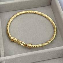 1 pezzo Braccialetto a fascia in acciaio inossidabile bicolore oro e argento, design regolabile unisex adatto a uomini e donne, stile punk goth, il miglior regalo per le vacanze e gioielli