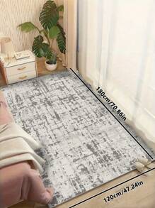 1 szt. Nowoczesny prosty szary komfortowy dywanik, dywan o dużym natężeniu ruchu, odpowiedni do sypialni, salonu, biura i wycieraczki, antypoślizgowy, zmywalny i nadający się do prania w pralce, dekoracja pokoju, prezent na parapetówkę