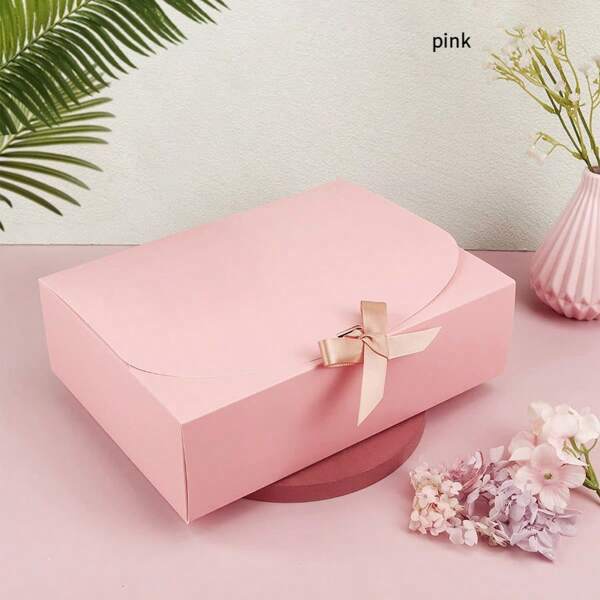 10pcs Set Large Gift Boxes With Ribbons, Suitable For Valentine's Day, Mother's Day, Father's Day, Birthday, Wedding - Baking Packaging Boxes