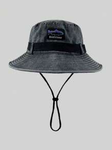 1pc Men's Sun Block Bucket Hat, Outdoor Hiking Climbing Fishing UV Protection Cowboy Hat, Unisex Sun Hat