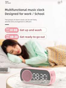 Wireless Bluetooth Speaker, Multifunctional High-Volume Bass Subwoofer Clock, Mini AI Smart Alarm Clock Speaker