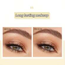 4 Colors Waterproof 4-Prong Eyebrow Pencils, Smudge-Proof, Sweat-Resistant, Long-Lasting, Dark Brown, Ash Brown, Black, Light Brown Liquid Eyebrow Pencils