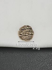 10 Stücke/Packung Runde Metallknöpfe mit geprägtem horizontalem Streifenmuster, geeignet für Mäntel, Pullover, Jacken, Kleider, Hemden, handgefertigte Verzierungen, Stoff-Nähzubehör für DIY
