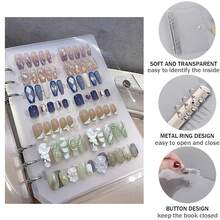 Press On Nail Organizer 10 PCS Empty Press On Nail Storage Press On Nail Packaging Nail Storage Nail Display Book Nail Salon Press On Nail Supplies Organizer With Nail Tape - A5(9.44*7.08*1.18吋) - 查看 12