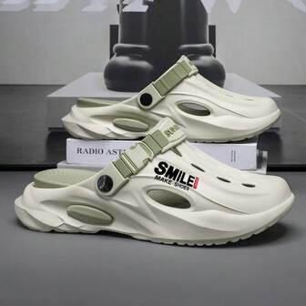 Sandalias de pareja de estilo versátil para uso en exteriores, playa y resort, con suela gruesa, muy suaves, antideslizantes, desmontables y de diseño hueco de dos colores, nuevo estilo 2024