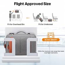 UKEIN 5PCS Bagsure Travel Backpack, 42L Carry On Luggage, Flight Approved Expandable Backpack, Laptop Backpack - Gray Brown - View 8