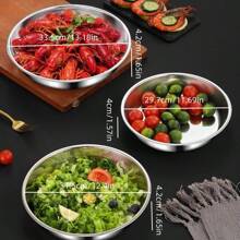 Plaque de cuisson ronde en acier inoxydable, 34 cm/13,4 pouces, convient pour un usage domestique et commercial