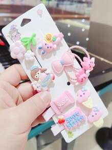 10pcs Popsicle & Fruit Decor Hair Clip Cute
