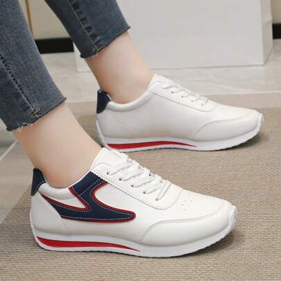 Spring Autumn Fashionable Versatile Lightweight Soft-Sole Women Running Sports Casual Sneakers