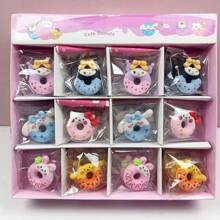 Sanrio 6pcs Sanrio Donut Shaped Erasers, Cute Cartoon Design School Supplies & Student Gifts, Stationery School Supplies,Back To School