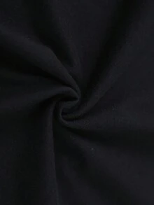 Camiseta de Algodón Negra para Hombre "Staff Font" - Estampado Atrevido y Divertido, Manga Corta, Cuello Redondo| Tela suave y transpirable para un uso cómodo en verano| Ideal para salidas informales, citas y moda diaria.| Tallas S-3XL - Negro - Ver 5