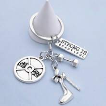 Fashion Women's Accessories, High Heels, Dumbbell Keychains, Gym Sports Keychains Car Accessories Bag Charm Backpack For School