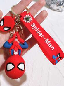 1/4pcs Superhero Spidermanes Keychains Cartoon Spider Man Doll Keyrings Avengers Anime Figure Pendant Keyholder Car Key Chains Christmas Gifts