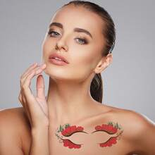 Realistic Eyelash Temporary Tattoo For Adult 10 Pcs - Style 2 - View 2