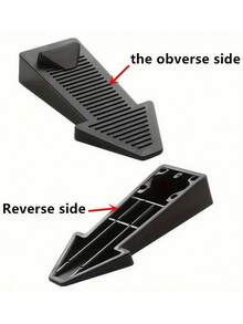 1/4 件橡胶门挡，楔形安全重型硅胶门挡，适用于所有地板类型和门缝（灰色） - 彩色 - 查看 4