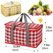 Thick Aluminum Foil Insulated Outdoor Picnic Basket - Foldable Outdoor Cooking Thermal Camping Carry Basket, Picnic Accessories