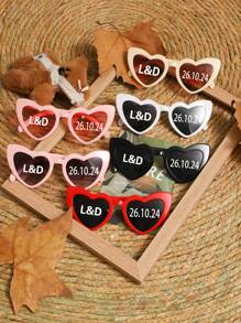 1pc/10pcs/20pcs/ Customized Bachelorette Party Heart Shaped Sunglasses, Bachelorette Beach Party Heart Shaped Sunglasses, Bridesmaids Sunglasses, Heart Shaped Sunglasses, Multi-Functional, Ornamental, Reusable, Exquisite, Stylish, High-Quality, Colorful, Modern, Custom, Personalized, Unique, Ideal Gifts For Him, Tea Room, Home, Garden, Office, For Anniversaries, For Valentine's Day, For Mother's Day, For Birthdays, For Father's Day, For Graduation, For Weddings, For Housewarming, Summer Holiday