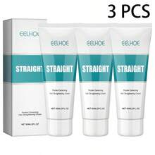 [Local Warehouse Delivery]1PC/3PCS/5PCS Protein Straightening Cream, Glycerin, Olive Oil, Moisturizing And Smoothing Hair Care, Effectively Straightens Hair, Makes Hair Easier To Manage, Makes Hair Smoother, Suitable For All Hair Types - 藍白色 - 查看 9