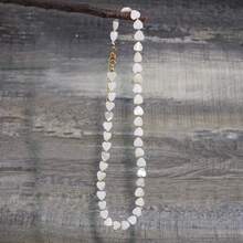 1pc European And American Heart-Shaped Shell Necklace Simple Shell Beaded Women's Fashionable Collarbone Chain - Shell - View 2