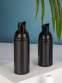 60毫升粉色泡沫按压瓶，睫毛洗发水瓶，旅行泡沫按压瓶，空塑料瓶，可重复灌装迷你皂液器，适用于洗手液、睫毛洗发水、沐浴露，适合旅行、居家和学生返校使用 - 黑色 - 查看 9