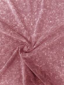 Women Daisy Flower Print Round Neck Short Sleeve Casual T-Shirt - Red - View 5