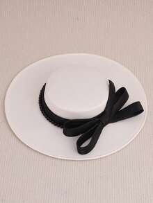 Women's Elegant Church Hat, French Fashion Hat, Bridal Small Hat, British Style Hat, Hat, Noble Lady Hat, Retro Hat, Bow Hat, Birthday Party Headdress, Party Attire Hat, Black Hat, Racing Hat, Race Meeting Hat - 1134 - View 7