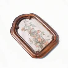 SUSUZUKU 1pc Vintage Retro Resin Picture Frame, American/European Countryside Style, Dark Wood Color Background Home Decor Photo Frame
