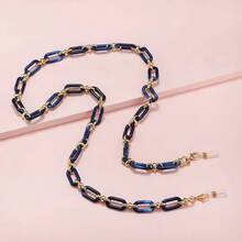 1 pièce Chaîne de lunettes en acrylique fait main pour femmes, chaîne de lunettes de soleil essentielle pour les voyages, accessoires de lunettes, chaîne de lunettes pour utilisation à la plage, chaîne anti-perte de lunettes - Multicolore - Voir 5
