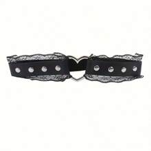 1/3Pcs Night Seduction Adjustable Leg Garter Belt For Women - Soft PU Leather Thigh Chain With Spike & Lace Details, Stretchy Gothic Rave Accessories For Valentine's Day, Music Festivals, K-Pop Stage Style