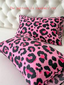 1 件 100% 涤纶信封枕套,粉色豹纹,无填充物 - 彩色 - 查看 7