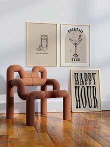 1 pieza Póster de arte de pared con alcohol, impresión en lienzo, arte de pared con brindis, impresiones de bebidas, impresiones de bar, decoración de pared de bar carrito, póster de hora feliz, decoración minimalista para sala de estar, dormitorio, cocina, bar, sin marco