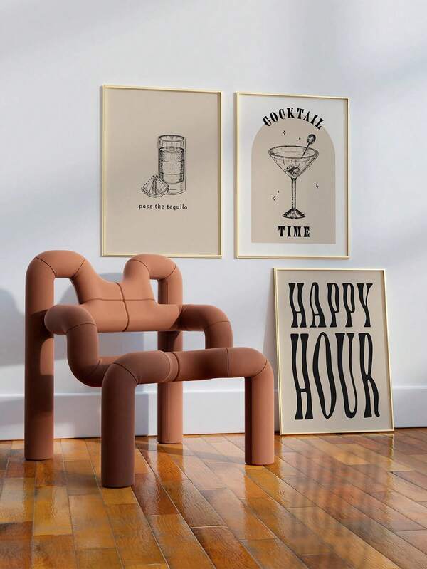 1 pieza Póster de arte de pared con alcohol, impresión en lienzo, arte de pared con brindis, impresiones de bebidas, impresiones de bar, decoración de pared de bar carrito, póster de hora feliz, decoración minimalista para sala de estar, dormitorio, cocina, bar, sin marco