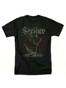 Heavy Metal Seether T Shirt Women Men Rock Band Casual Short Sleeve Fashion Streetwear Plus Size T Shirt Unisex -Versatile Basic T-Shirts,Fashionable And Personalized T-Shirts,Refined Casual Tee - Black - View 1