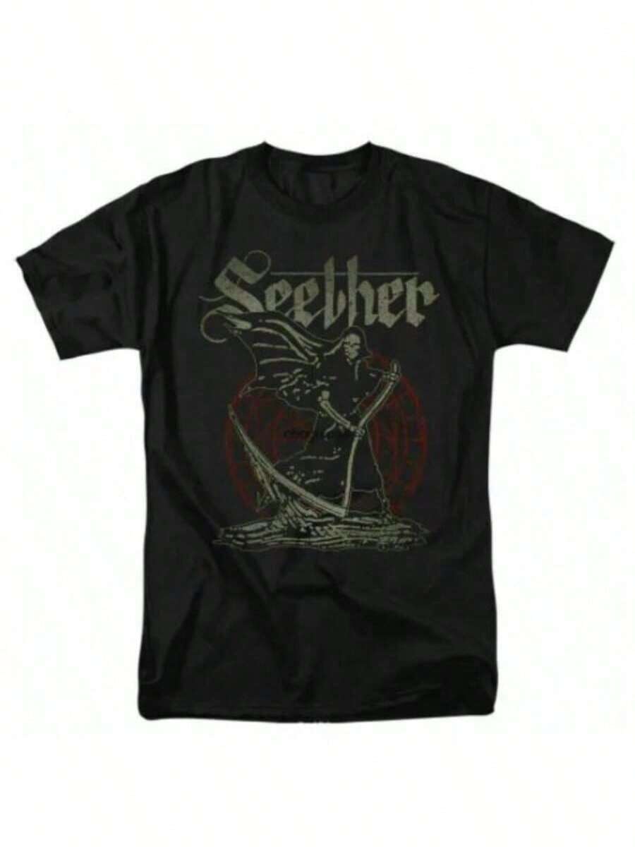 Heavy Metal Seether T Shirt Women Men Rock Band Casual Short Sleeve Fashion Streetwear Plus Size T Shirt Unisex -Versatile Basic T-Shirts,Fashionable And Personalized T-Shirts,Refined Casual Tee - Black - View 1