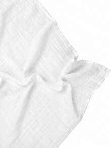 1 pieza Manta de gasa unisex para bebé, manta de envolver, fresca y suave, manta de verano para niños, manta para cochecito de paseo, manta de envolver para recién nacidos, tela de envoltura - Blanco - Ver 4